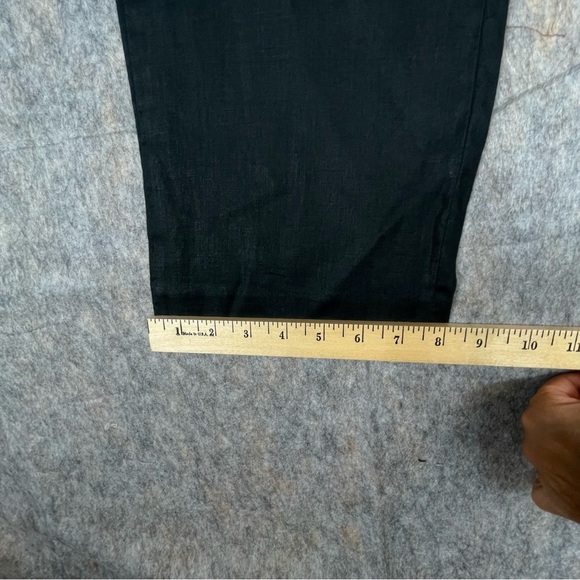 100% Linen Calvin Klein Black Pants Summer Breathable Business Casual - Sz 10 - Picture 12 of 12